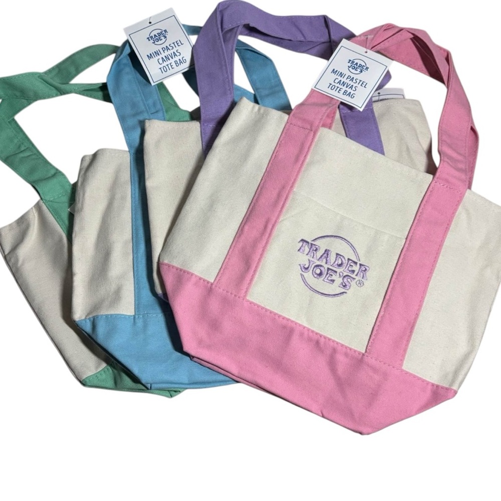 Pastel Canvas Tote Bag Set - Picture 1 of 5